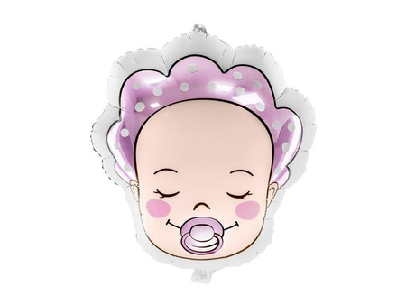 Folienballon, Baby, Mädchen, Rosa, 40 x 45 cm