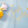 Organza Table Runner Gold for Holy Baptism 30x500 cm