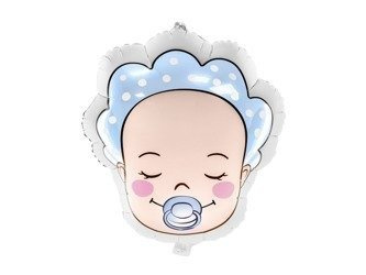 Folienballon, Baby, Junge, Blau, 40 x 45 cm
