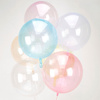 Ballon transparent, Blau, 45 cm