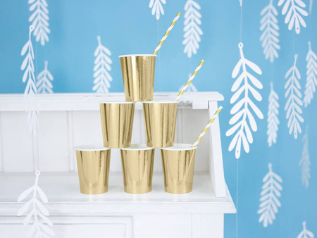 Cups, gold, 220ml 6 pcs.