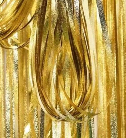 Curtain gold chrome effect 100x200 cm