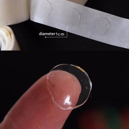 Doppelseitige Klebepunkte, transparent, 12mm, 1000 Stk.