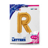 Foil balloon letter R, 66cm, gold