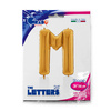 Foil balloon letter M, 66cm, gold