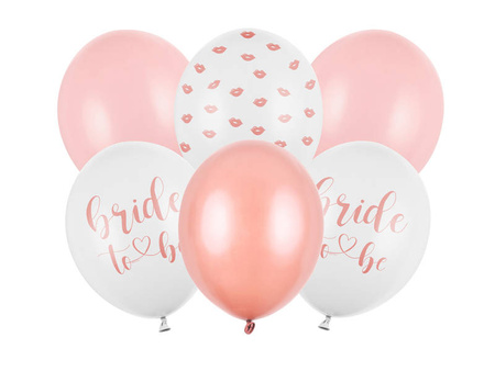 Bride to be latex balloons, pink 6 pcs, 30 cm