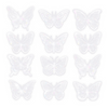 White Holographic Butterfly Wall Stickers 75 cm – Set of 12