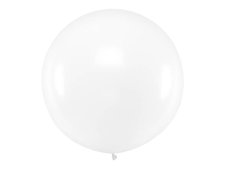 Riesiger Ballon, XXL, Rund, Transparent, Pastel Clear, 1m, 1 stk