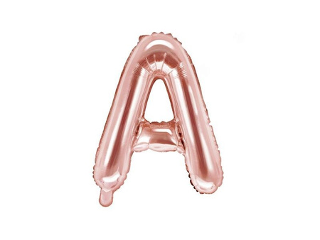 Foil balloon letter A, 35cm, Rose Gold rose gold