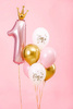 Ballons von Latex eins, pastell hellRosa, eins 30 cm, 6 Stk.