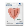 Folienballon Herz Rose Gold, 46 cm, Grabo