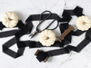 Chiffon Ribbon, Black, 40mm/10m