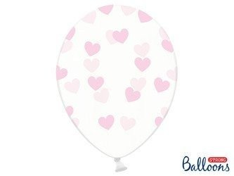 Balloons 30cm Hearts Crystal Clear (1 op. / 50 pieces).