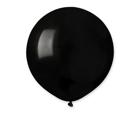 Gemar G110 Latex Balloons Pastel 19" (48 cm), Black 014 – Pack of 25