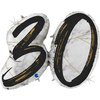 Foil balloon digit 30th birthday, marble black, 109 cm