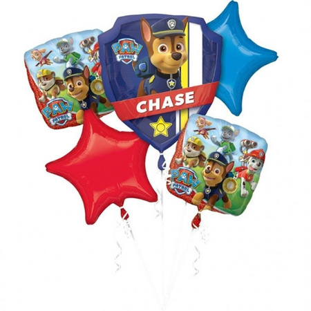 Set 'Paw Patrol', 'Chase', Strauß aus 5 Folienballons