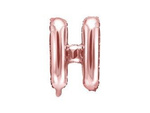 Folienballon-Buchstabe H, 35cm, Rosegold