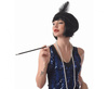 Funkelndes Pailletten-Retro-Kleid der 20er Jahre mit Stirnband - Größe M