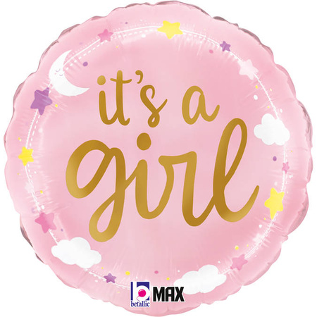 Foil Balloon - Pink It's A Girl 46 cm