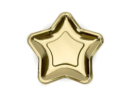 Plates asterisk, gold, 18cm (1, Op. / 6 pcs.)