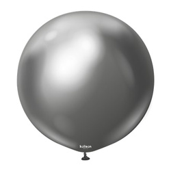 Latex Balloons Mirror Space Grey, 45cm, 25 pcs.