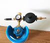 Helium tank regulator, with gauge, pressure regulator.