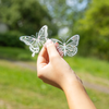 White Holographic Butterfly Wall Stickers 75 cm – Set of 12