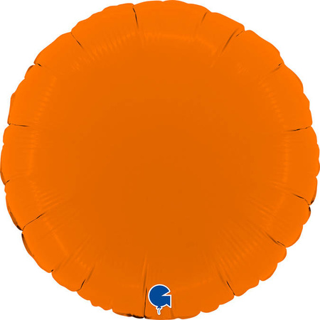 Folienballon - Rund matt orange 46 cm, Grabo