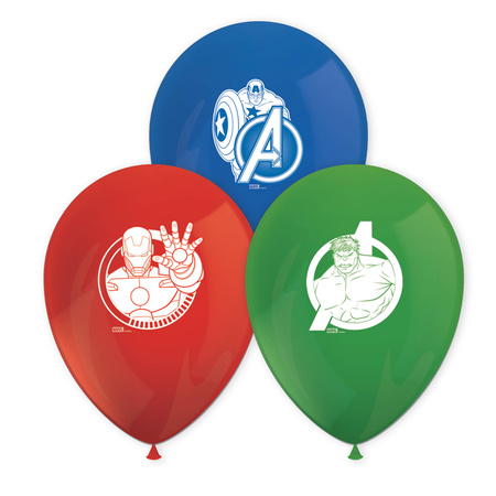 Avengers Latex-Ballons Mix 28 cm, 8 Stück.