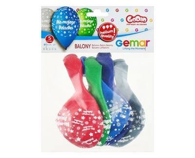 Latexballons, Aufdruck 'Dla mojego Dziadkai', für meinen Großvater, 32,5 cm, 5 Stk.