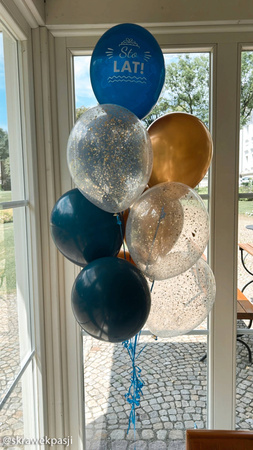 Geburtstagsballons Happy Birthday, navy blue mix, 30cm, 10 Stk.