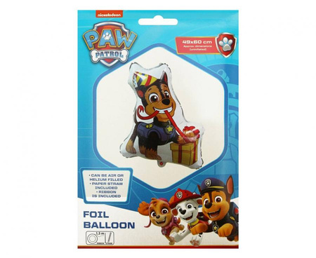  Foil balloon Chase, Paw Patrol, 49 x 60 cm