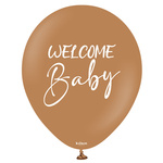 Latexballons Kalisan Welcome Baby Caramel Brown 45 cm, 2 Stk.