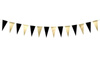 Flaggengirlande - Schwarz und Gold, Mix, 2,15 m