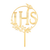 First Communion Topper IHS Mirror Gold 1 pcs