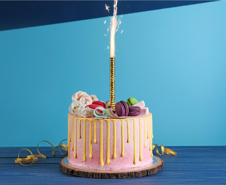 ZOF Cake Fountains, Gold-silver, 18 cm, 2 pcs