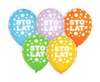 Latex balloons one hundred years dots, colorful, 30cm, 5 pcs.