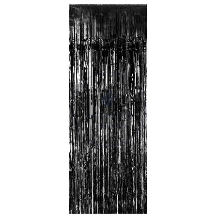 Metallized curtain black, background - 100 x 250 cm