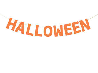 Banner Garland Halloween, orange, 250cm