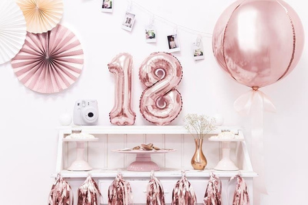 The number 8 Foil balloon, 35cm, Rose Gold rose gold