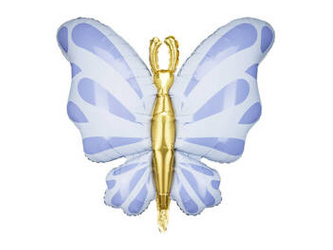 Foil Balloon Butterfly, Blue, 69x69 cm