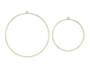 Metal decorative pendants Circles, gold, 2 pcs.