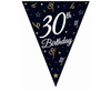 Papiergirlande, Flaggen, Schwarze Bunting, 30. Geburtstag, 270 cm