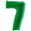 Foil balloon Digit 7 Green - 102 cm Grabo Green / Mint