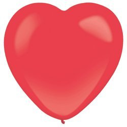 Latex Balloons Standard Heart Gemar Red, 26cm, 50 pcs.