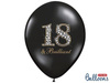 Latexballons, 18. Geburtstag, PastellSchwarz, 30 cm, 6 Stk.