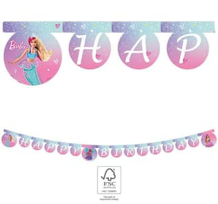 Barbie banner "Happy Birthday"