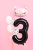 Foil balloon digit 3 black, 86cm black