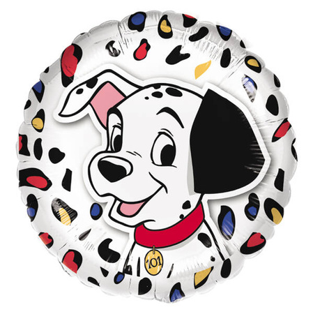 Foil Balloon - 101 Dalmatians, round, 43cm