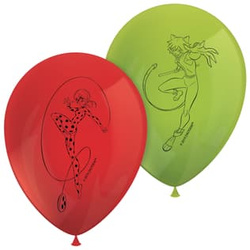 Latex balloons print Miraculous, 28cm, 8pcs